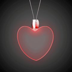 Red LED Heart Pendant Necklace