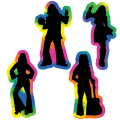 Tie Dye Hippie Silhouettes