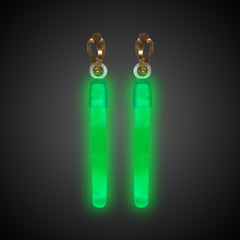 Green Glow Clip-On Earrings