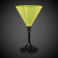 LED Neon Yellow 7 oz. Martini Glass