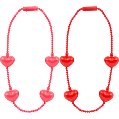 LED Jumbo Heart Bead Necklaces