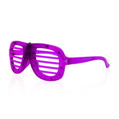 LED Purple Slotted Glasses