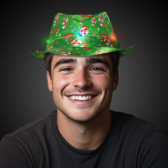 LED Christmas Fedora Hats Retail Display