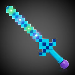LED Blue Pixel Bubble Sword