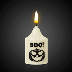 LED Halloween Boo Candles Retail Counter Display