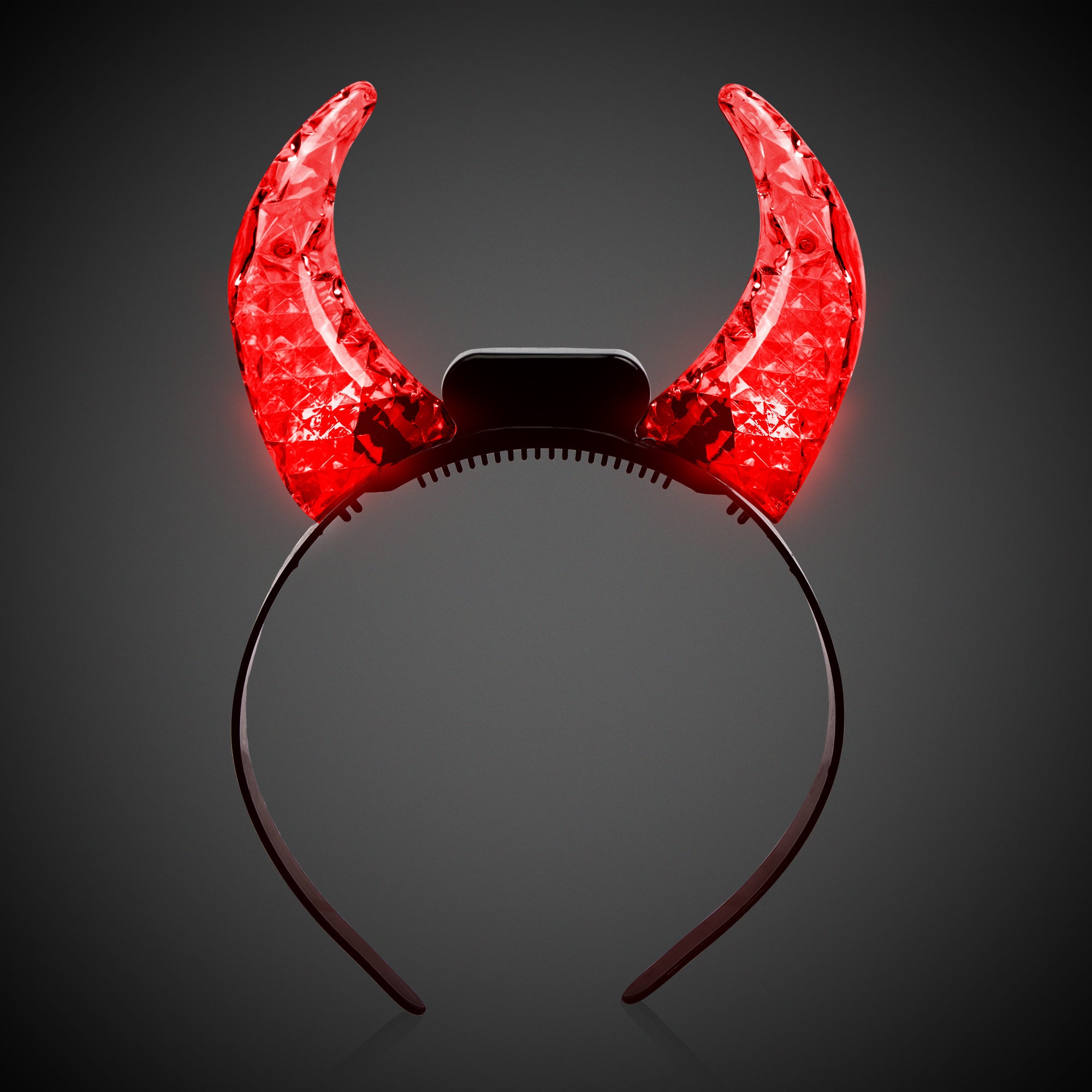 LED Red Crystal Devil Horns Headband – Windy City Novelties