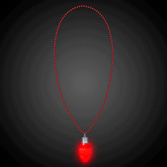 LED Red Bulb Bead Necklace