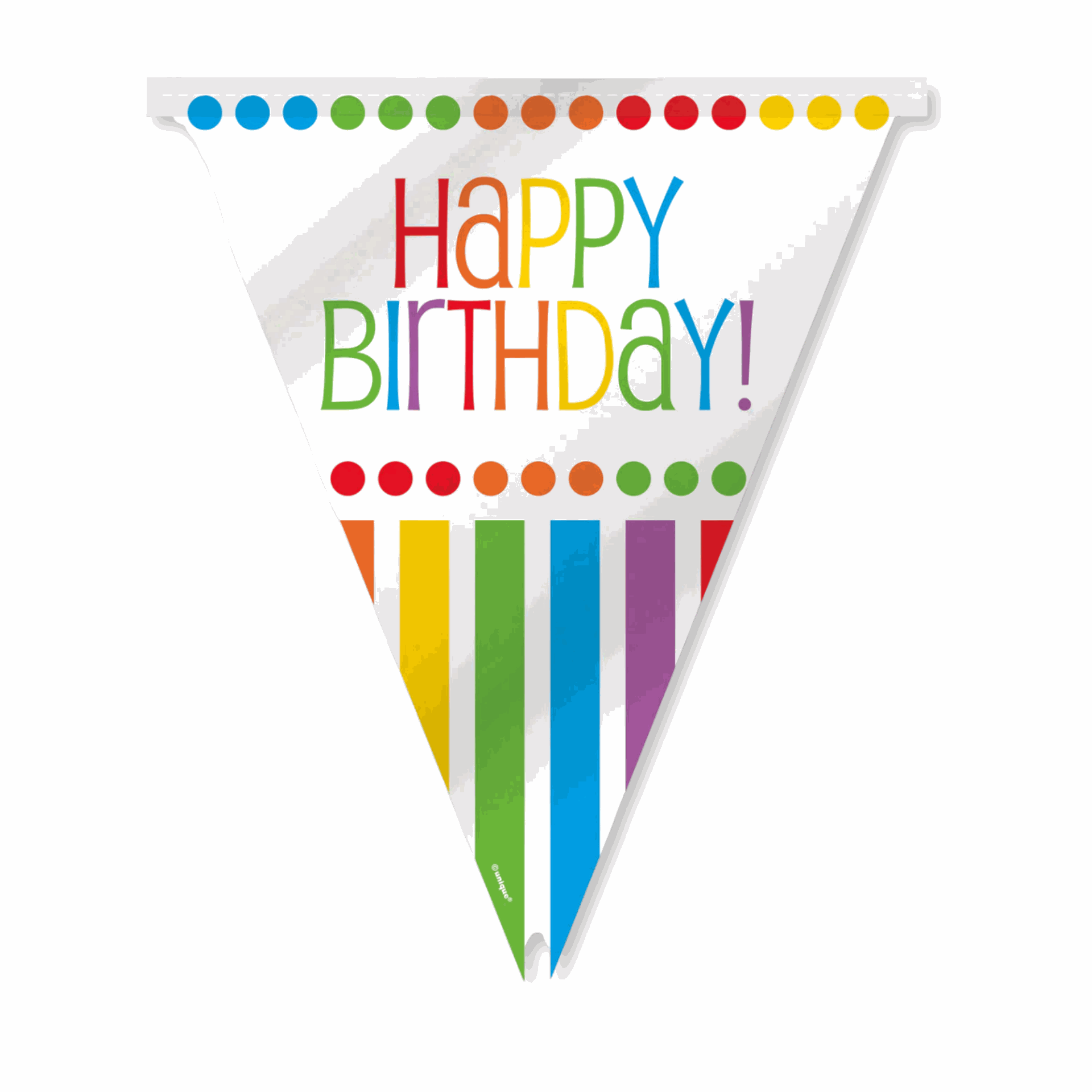 Rainbow Birthday Flag Banner, 12ft – Windy City Novelties