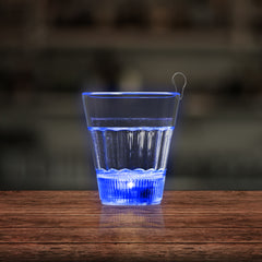LED Blue 2 oz. Shot Glass with Clip