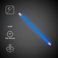 Blue Glow 5" Swizzle Sticks