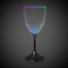 LED 10 oz. Wine Glass Black Stem