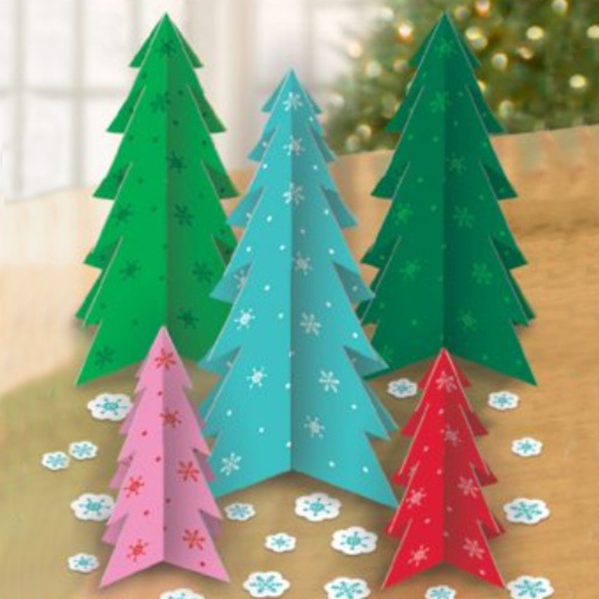 Slotted Paper Evergreen Trees - 5 pack – Windy City Novelties