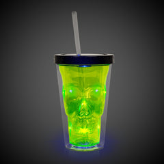 LED Neon Green Skull Cup