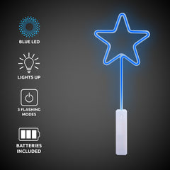 LED Blue Star Wand