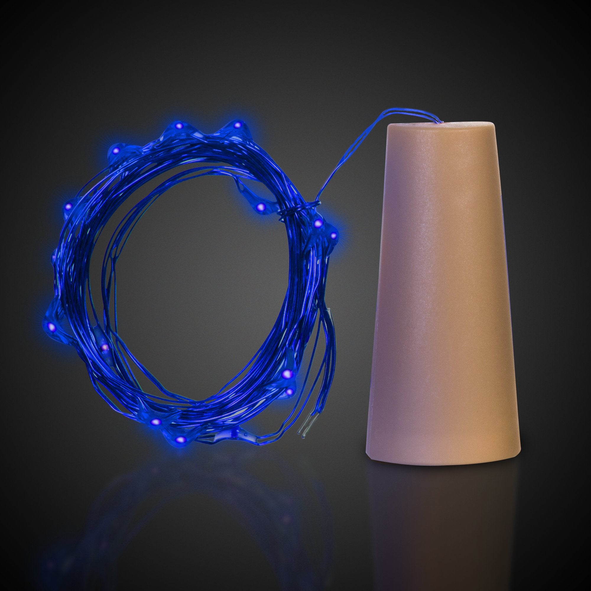 Lue Light String Blue LED Cork String Light Set – Windy City Novelties
