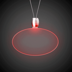Red LED Oval Pendant Necklaces