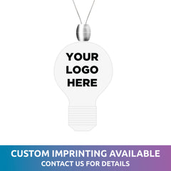 White LED Light Bulb Pendant Necklace