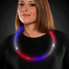 LED Patriotic Light Chaser Necklace