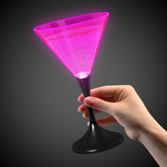 LED Neon Pink 7 oz. Martini Glass