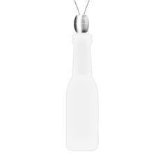 White LED Round Bottle Pendant Necklace