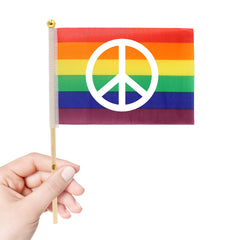 Rainbow Pride 4"x6" Peace Flags