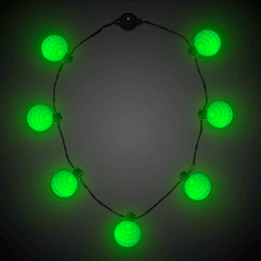 LED Green Ball Necklace