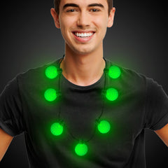 LED Green Ball Necklace
