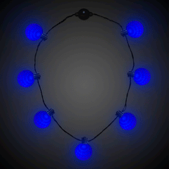 LED Blue Ball Necklace