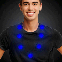 LED Blue Ball Necklace