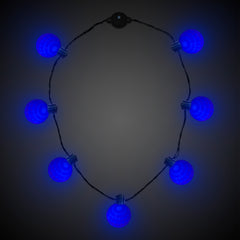 LED Blue Ball Necklace