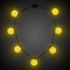 LED Yellow Ball Necklace