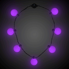 LED Purple Ball Necklace