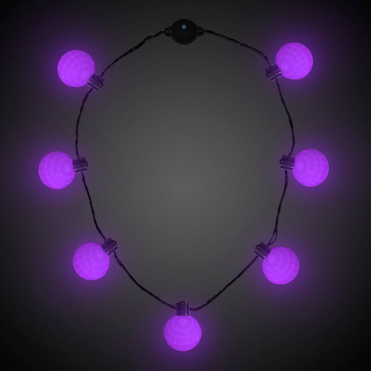 LED Purple Ball Necklace