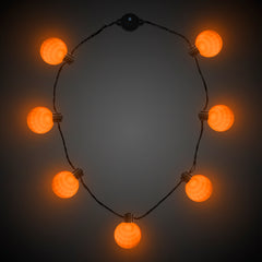 LED Orange Ball Necklace