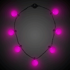 LED Pink Ball Necklace