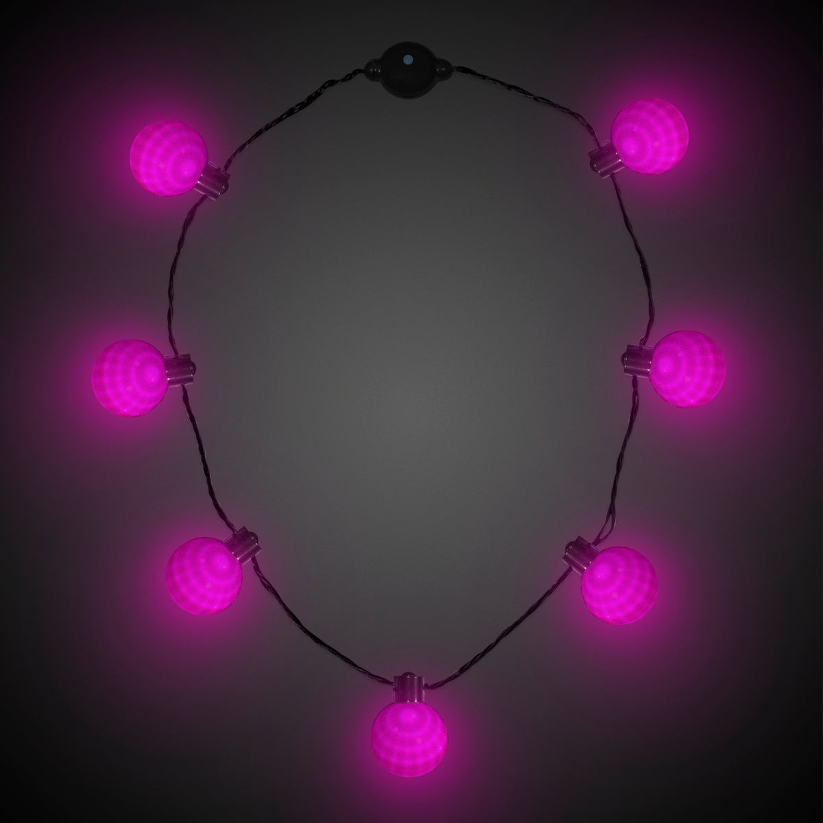 LED Pink Ball Necklace
