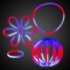 Red, White, and Blue 8" Glow Bracelets