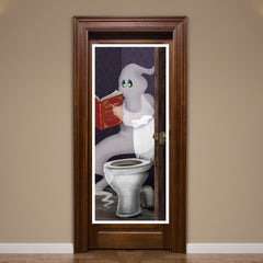 Ghost Bathroom Door Cover