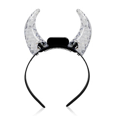 LED Multi-Color Crystal Devil Horns Headband