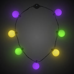 LED Mardi Gras Ball Necklace