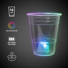 LED 16 oz. Disposable Party Cups