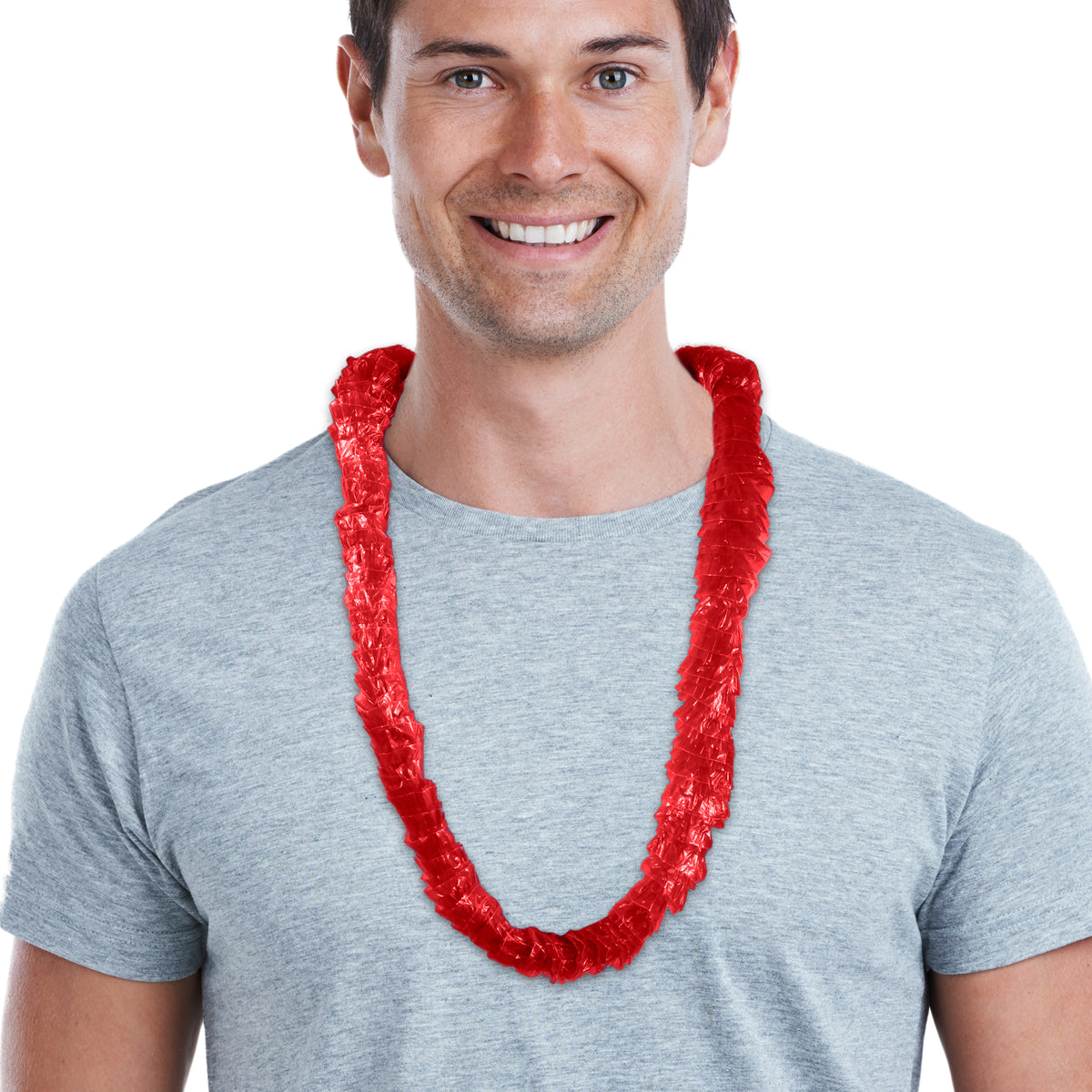 Reddish Pink Plastic Leis