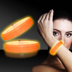Orange Triple Wide 9" Glow Bracelets