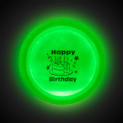 Happy Birthday Green Glow Badge