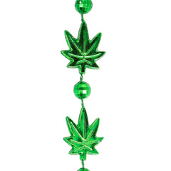 Mini Weed Leaves 33" Bead Necklaces