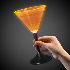 LED Neon Orange 7 oz. Martini Glass