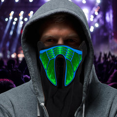 EL LED Sound Activated Face Mask