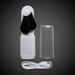 LED Black & White Rechargeable Fan