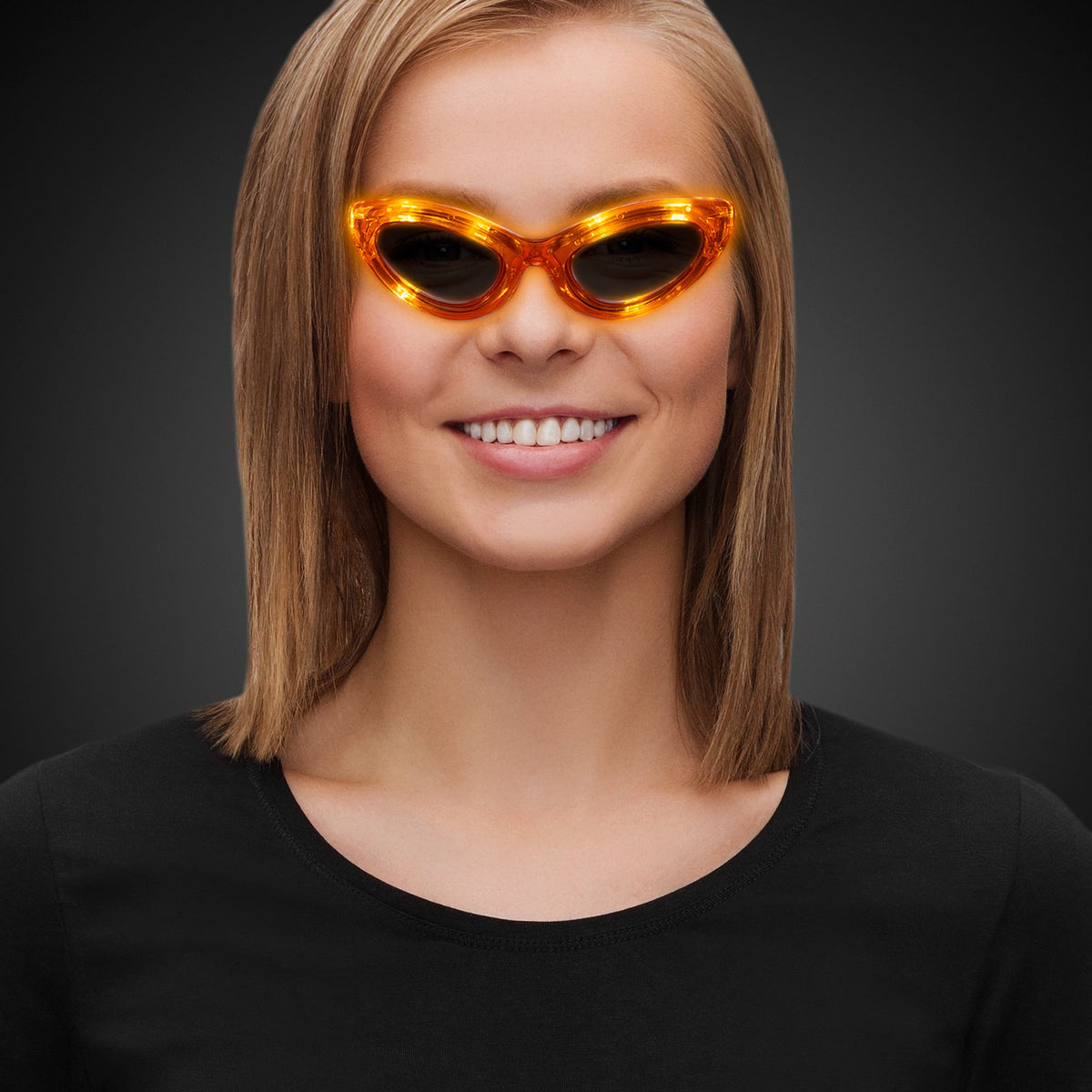 LED Orange Sunglasses