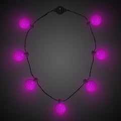 LED Pink Ball Necklace